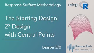 RSM 02 The starting design: 2ˆ2 Factorial Designs with Central Points