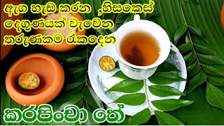 How to make curry leaves tea Harbale weight loss tea . healthy drink . karapincha tea  . Gami sara