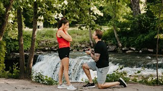 How He Asked Will Make You Cry! Ben and Angie Proposal at Minneopa State Park | Flom Films