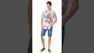 How to wear Hawaiian Aloha Shirt?URRU Men's Hawaiian Aloha Shirt  Summer Beach Shirts S-XXL