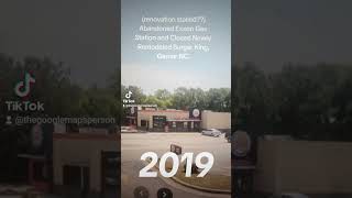 (renovation stalled??)Abandoned Exxon Gas Station and Closed Newly Remodeled Burger King,Garner NC.