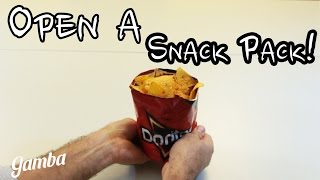 How to open a Snack Pack - Life Hack