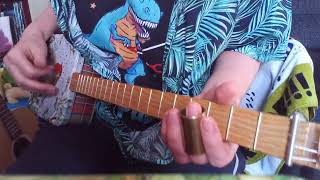 RED ROBIN BLUES - homemade song - slide bari uke