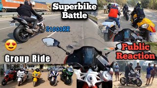 BMW S 1000 RR 😍 Hayabusa 😎 Ninja 1000 😏 RR310 Hyperriding 🔥 in Varanasi || Public Reaction 🤩 || 2021