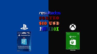 ✔️ #RESULTADO #SORTEO $10 USD PSN/XBOX🎮