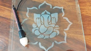 How to do intricate design glass etching without a plotter or cricut using Cutart Stencil Cutter