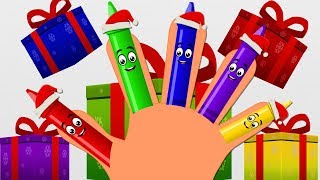 Crayons Colors Song | Finger Family Rhyme | Christmas Carol