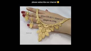 Very Beautiful Gold Necklace designs with weight and price.