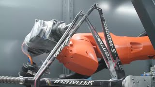 Carbon Bike Frame Repair with Robots (KUKA)