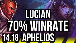 LUCIAN & Nami vs APHELIOS & Milio (ADC) | 70% winrate, 6/2/10 | EUW Master | 14.18