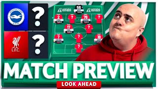 BRIGHTON vs LIVERPOOL! Starting XI Prediction & Preview