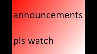 announcements