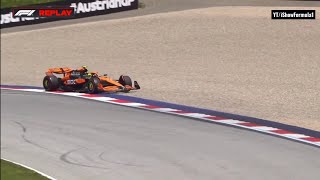 Lando Norris tries some off-road excursion at Austrian GP #f1 #landonorris