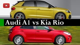 Test Comparativo 2019 Audi A1 Sportback vs 2018 Kia Rio Hatchback Interior Exterior and Drive | 0391