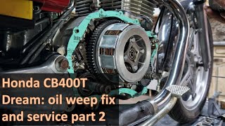 Honda 400T Dream oil weep fix and service part 02