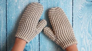 Варежки крючком | How to crochet mittens