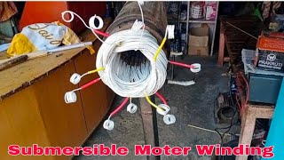 20hp Submersible Moter Winding /Stator size 40cm. किस प्रकार जली हुई