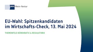 EU-Wahl: Diskussion zu Regulatorik & Bürokratie