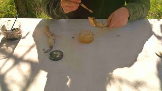 Finishing the Crooked Knife with Chip Carving and Bone Inlay