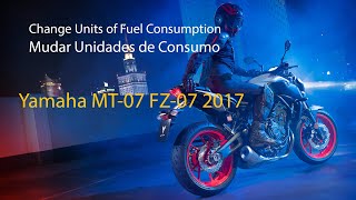 Change Units of Fuel Consumption Yamaha MT-07 2017