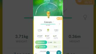 Transferring a shiny Caterpie in Pokemon GO