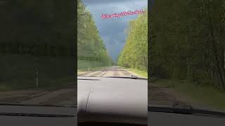 Life in Latvia# driving into a cloud# Gulbene area# road