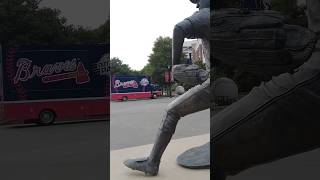 Bloop into his glove. #shorts #atlanta  #braves #mlb #statue #funny #truistpark