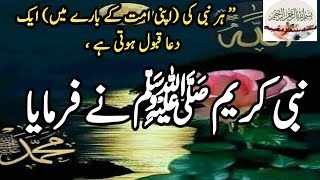 her Nabi ki apni ummat k bare m ek dua qabool hoti h Nabi Kareemﷺnefarmaya|دعاکی قبولیت