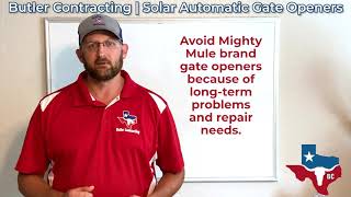 Automatic Gate Openers | Butler Contracting