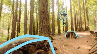 clearing a big jump line in Santa Cruz