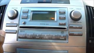 2005 TOYOTA COROLLA VERSO CD PLAYER/STEREO