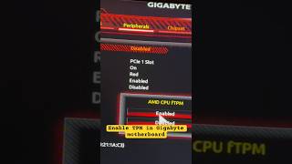 Enable TPM gigabyte windows 11 #tpm   #gigabyte #windows11 #shortsvideo #shorts #priyanshlegacy 🌈™️