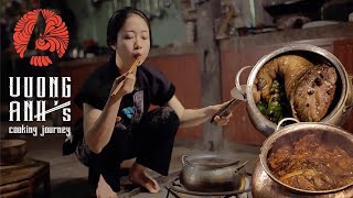 Pork leg braised with Mac Mat leaves | Vuong Anh's Cooking Journey