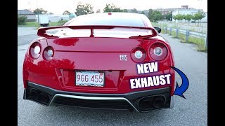 Nissan GTR r35 with Boost Logic 4in exhaust