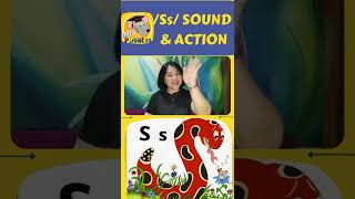 /Ss/ SOUND AND ACTION || JOLLY PHONICS #shorts  #jollyphonics  #action  #phase1 #MsEstersCorner