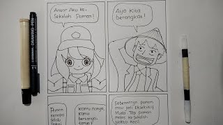 Cara Menggambar Komik Anime Berjudul Rajin Ke Sekolah