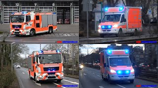 [Irrfahrt um das BKRZ] HLF und ZRTW Berufsfeuerwehr Frankfurt Feuer- und Rettungswache 1