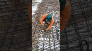 Install Rebar for Slab bridge Toll Roads Project | Civil Engineering #Shorts