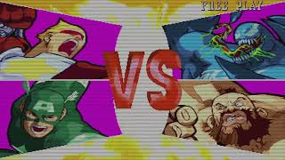 MARVEL vs. CAPCOM Clash of Super Heroes Captain Commando/Captain America Playthrough