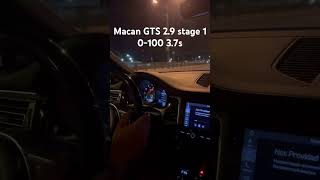 Macan GTS 2.9 stage 1 launch start, 0-100 3.7s with passanger