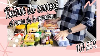 RETOUR DE COURSES ALDI 🛒 avec prix et menu de la semaine