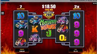 Monster Wheels Online Casino Video Slot Machine Live Play Free Spins & Amazing Bonus Payout