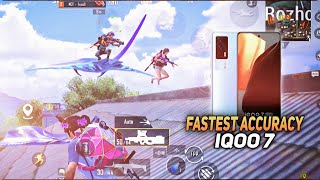 FASTEST ACCURACY IN BGMI 💥 IQOO 7 90 FPS ANDROID PLAYER IN PUBG / BGMI TEST 2024 🔱