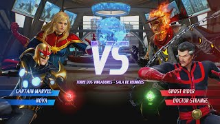 Marvel Vs Capcom Infinite - Captain Marvel/Nova Vs Ghost Rider/Dr. Strange (VERY HARD)