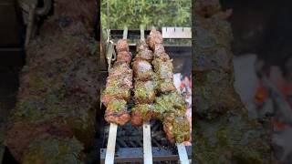 Steak skewers with chimichurri sauce