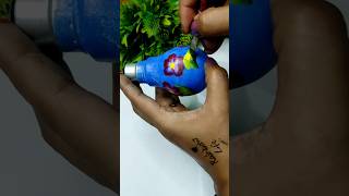 easy painting on light bulb || creative ideas #shorts #shortsvideo #creative #bulb