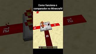 Como funcionam os Comparadores no Minecraft! #shorts  #minecraft #professorminecraft #redstone