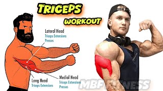 TRICEPS BLAST: HOW TO BUILD BIG TRICEPS FAST-TRICEPS WORKOUT FOR BEGINNERS | Best Exercises for Mass