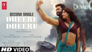 DHEERE DHEERE : Devara Second Song (HINDI) | Update | Jr NTR | Janhvi Kapoor | Devara Second Single