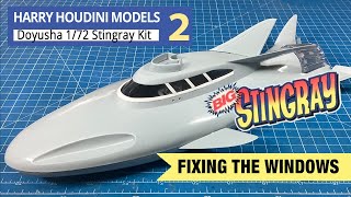 Stingray Part 2 Cabin Windows lowered with scratch parts to match Gerry Anderson TV Show Model Sub